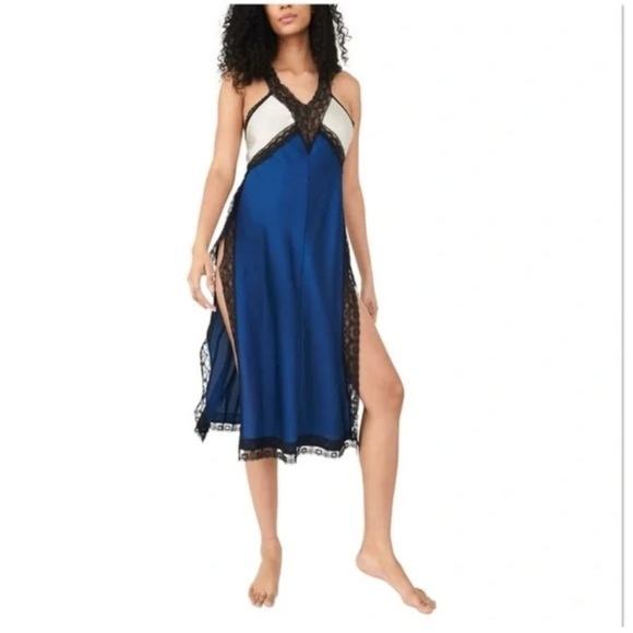 FREE PEOPLE Tri Me Midi Slip Dress - Picture 2 of 12